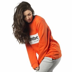 Reebok Classic Crew Neck Sweatshirt Damen - Orange - DE 409-PTB